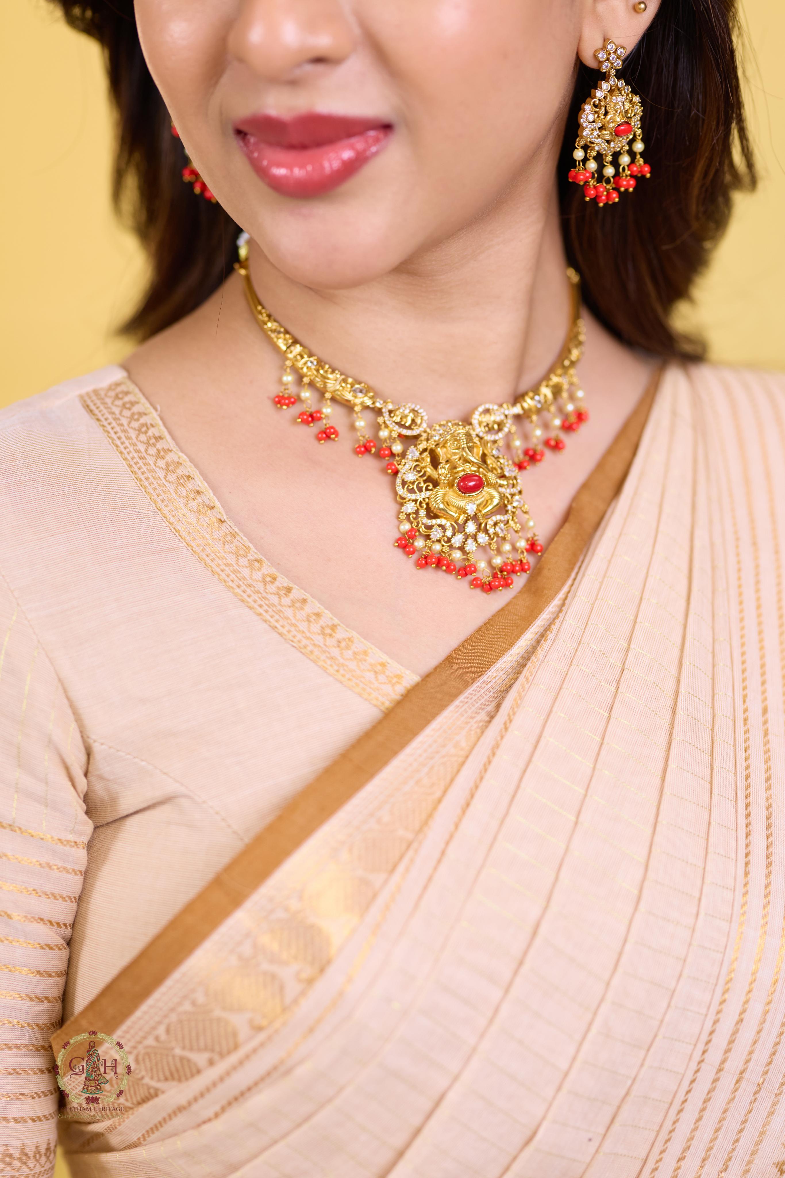 Prime Sandal White Mustard Mango Jari Kanchi Cotton