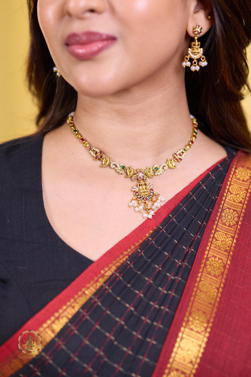 Grace Black Checked Kanchi Cotton