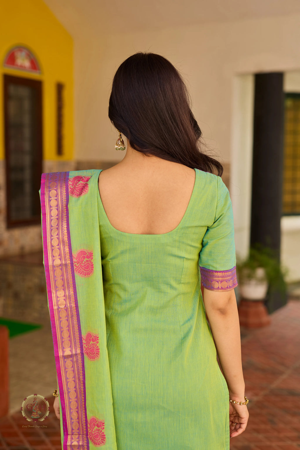 Imperial Pistachio Premium Cotton 2 Piece (Top and Dupatta)