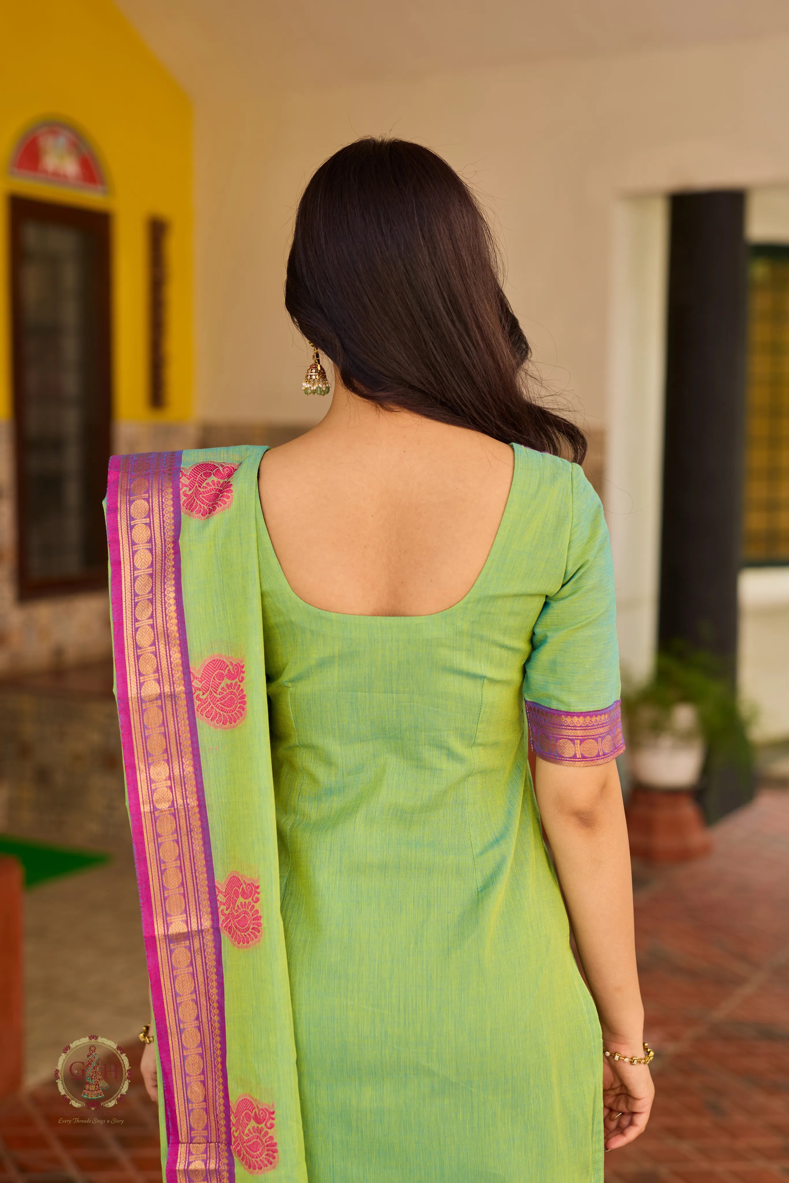 Imperial Pistachio Premium Cotton 2 Piece (Top and Dupatta)