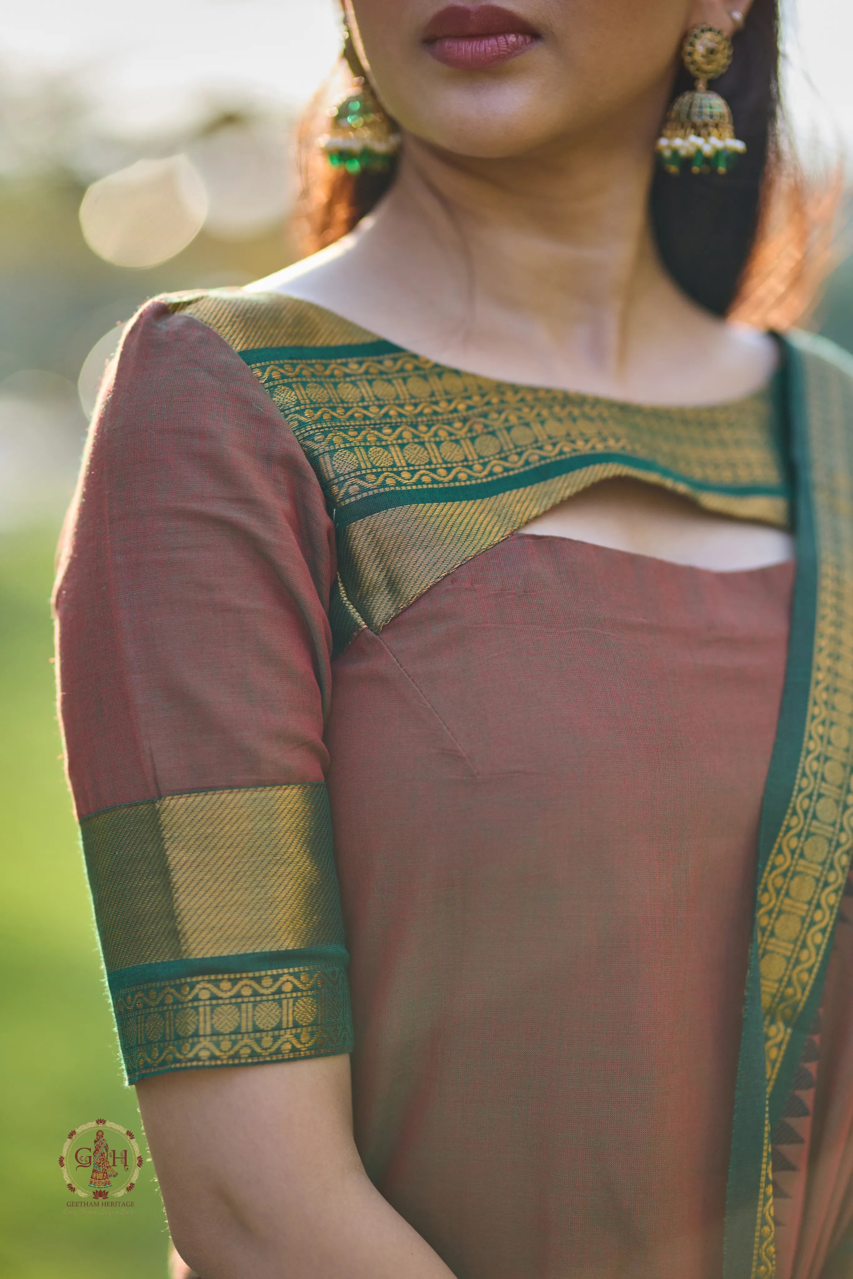 Cocoa Brown Premium Cotton 2 Piece (Top and Dupatta)